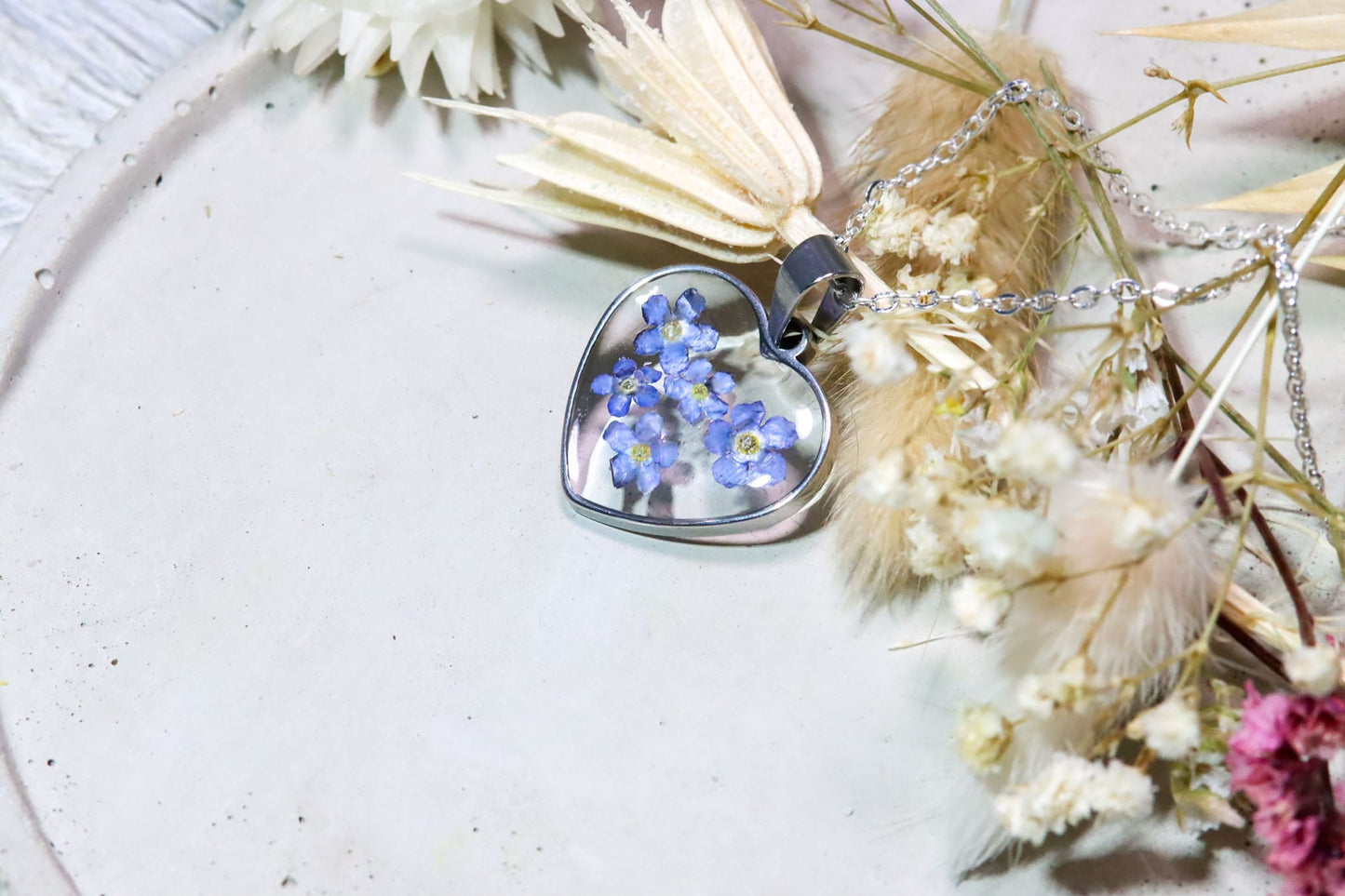Kette Halskette Name Namenskette gold Silber Edelstahl Wunsch Geschenk Liebe Freundin Freund Mann Frau Geschenk Umwelt Blüten Herzen