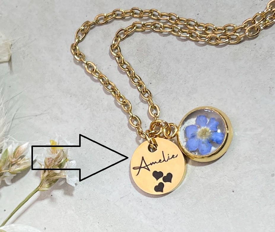 Kette Halskette Name Namenskette Partner Partnerkette gold Silber Edelstahl Wunsch Geschenk Liebe Freundin Freund Mann Frau Geschenk Buchstabe Buchstabenkette zusatz Charm personalisiert Person Symbol Name Datum Hochzeit Brautjungfer