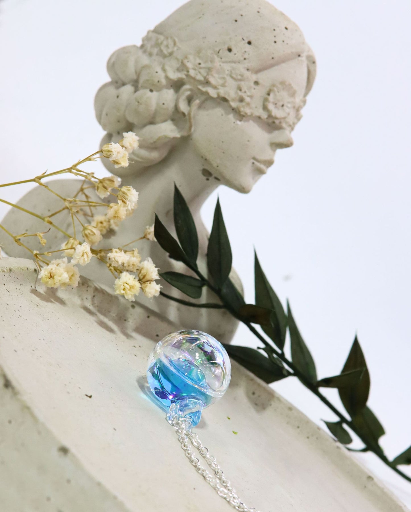 Wasserschmuck "Ocean Midnight" Glaskugel Wasser in Glaskugel