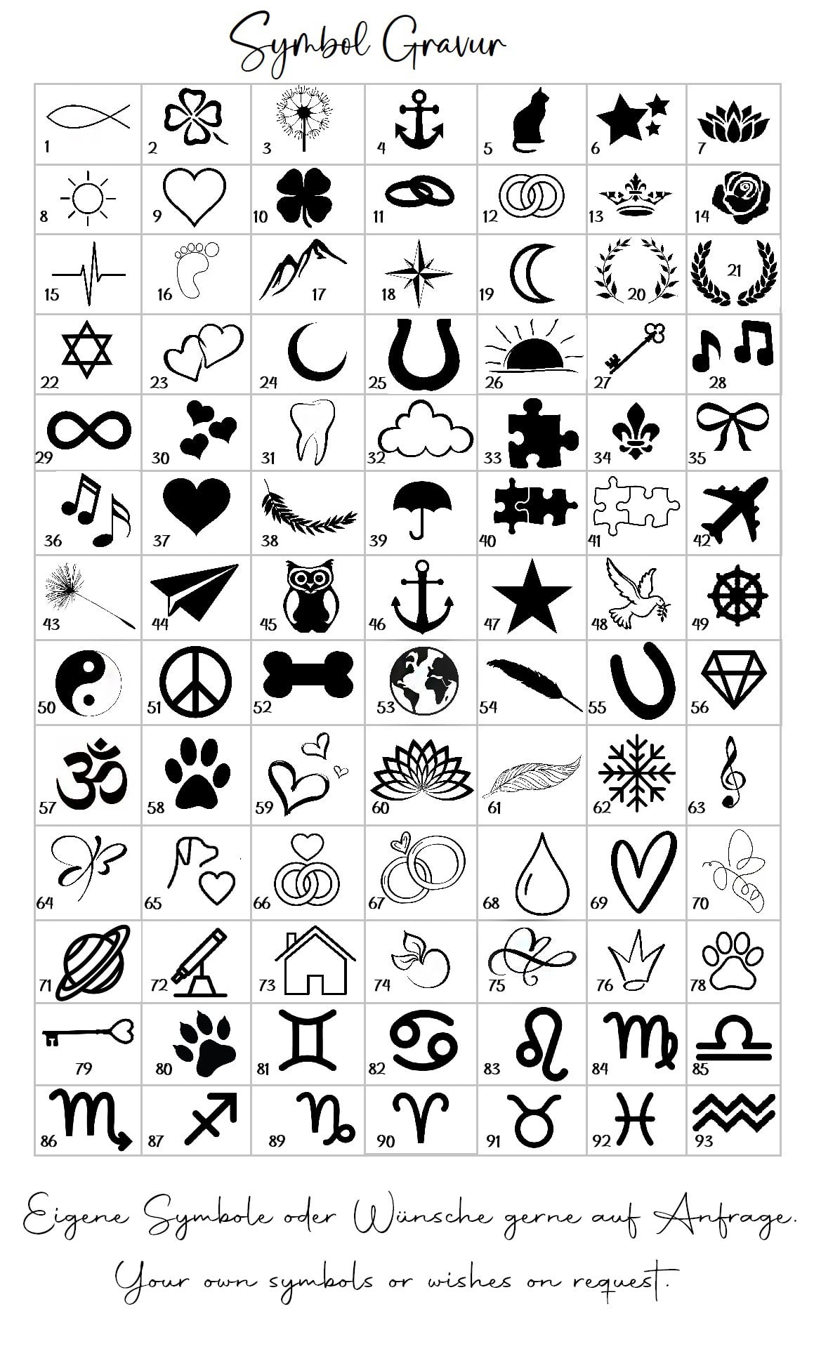 Gravur dunkle Säulenketten für Name, Datum zur Personalisierung