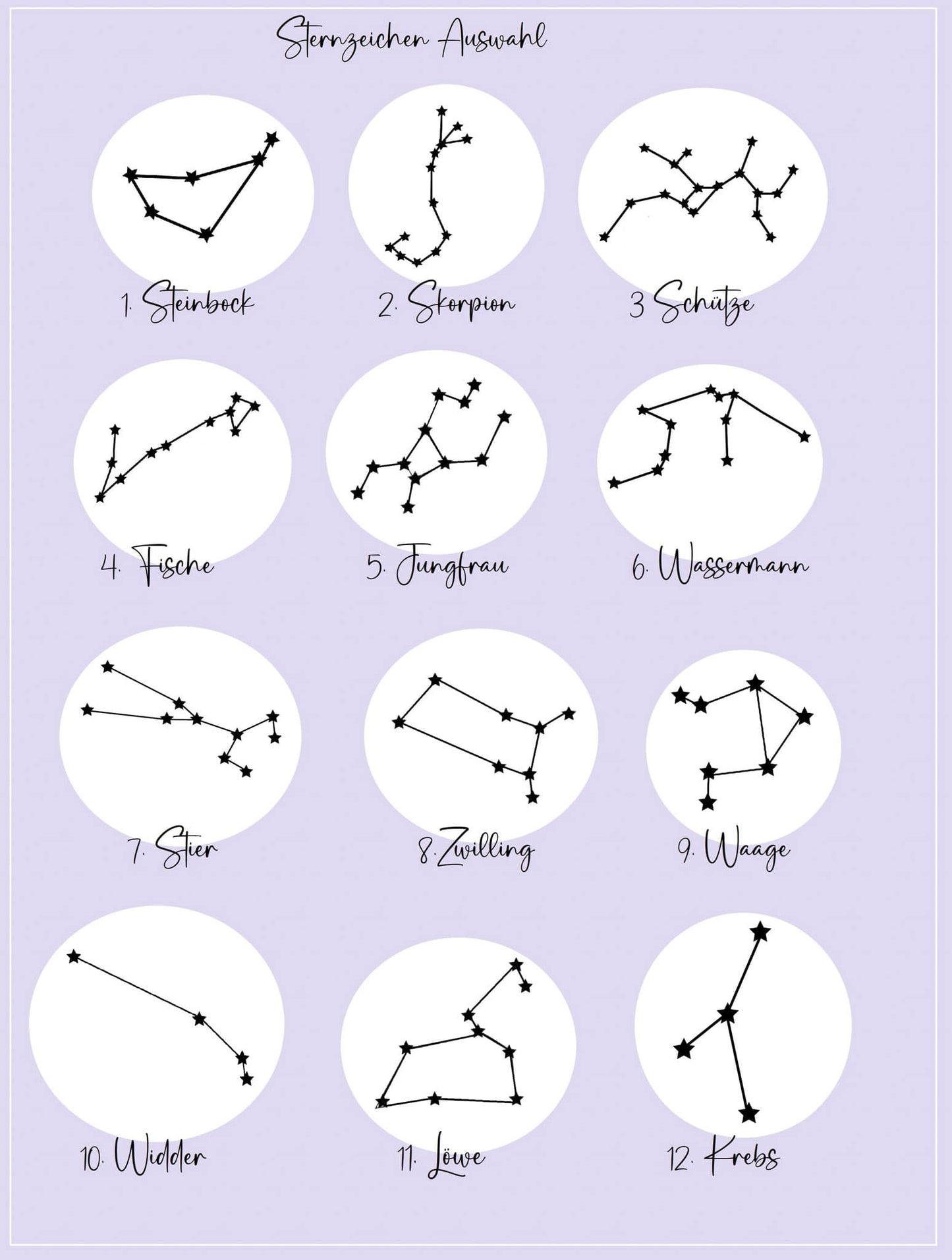 Gravur Halskette Schmuck engraving Sternzeichen zodiacsign leo virgo capricorn gemini gold silber rosegold jewelry necklace personalisiert graviert Personalisierung personalized Sternbild shiny glänzend Geschenkidee Wunsch