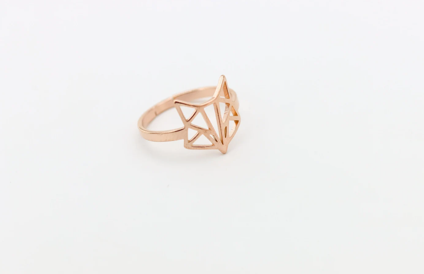 Fuchsring Ring Ringe roségold Geometrie Fox Fuchs Fuchsgeometrie Kunst Art verstellbar animal jewelry Schmuck animallover rosé