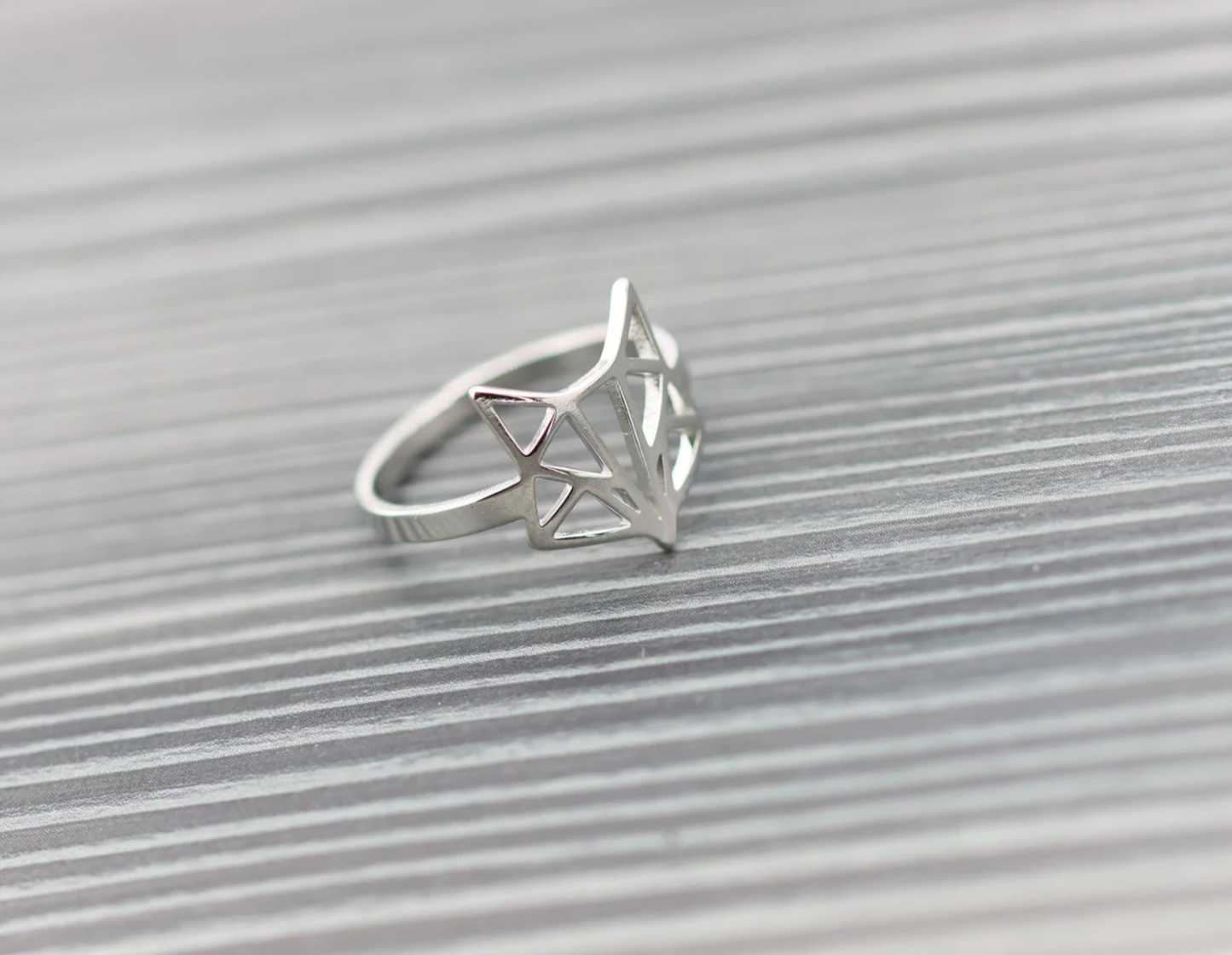 Fuchsring silver Ring Ringe silber Geometrie Fox Fuchs Fuchsgeometrie Kunst Art verstellbar animal jewelry Schmuck animallover