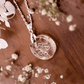 Pusteblumen Dandelion silber Naturschmuck vier Herzen Epoxidharz Schmuck elegant jewelry