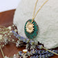 Sonnenblumen Halskette Taler Sunflower jewelry Schmuck stainlesssteel Edelstahl vintage elegant sunny necklace flower Blume flora