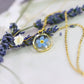Vergissmeinnicht forgetmenot Blumen Epoxidharz Anhänger jewelry Geschenkidee Naturschmuck girlfriend Freundin flowers Halskette Schmuck gold