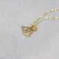 Zwillingsherz Gold Halskette personalisiert Blättchen Buchstabe Schmuck personalized jewelry Herz Geschenkidee girlfriend shiny heart glänzend Pärchen