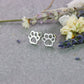 Pfoten silber silver Schmuck Ohrringe earstuds animal paws Ohrstecker jewelry stainlesssteel Edelstahl cute dogpaws catpaws Katzenpfoten shiny kawaii glänzend Hundepfoten