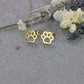 Pfoten Gold Schmuck Ohrringe earstuds animal paws Ohrstecker jewelry stainlesssteel Edelstahl cute dogpaws catpaws Katzenpfoten shiny kawaii glänzend Hundepfoten