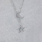Mond Stern Halskette silber silver moonlight Schmuck shiny Star glänzend Moon jewelry necklace Luna Stella