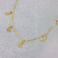 Mond Halskette gold Schmuck Moon jewelry necklace shiny glänzend elegant 