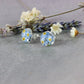Vergissmeinnicht forgetmenot Ohrstecker earrings Schmuck silber silver Naturschmuck Epoxidharz Ohrringe earstuds elegant flowers