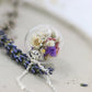 Blumenbouquet Glaskugel Halskette silber Trockenblumen Driedflowers Blumen Naturschmuck fairy cute zart girly Edelstahl stainlesssteel Flowers jewelry minimalistisch unique einzigartig