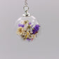Blumenbouquet Glaskugel Halskette silber Trockenblumen Driedflowers Blumen Naturschmuck fairy cute zart girly Edelstahl stainlesssteel Flowers jewelry minimalistisch unique einzigartig