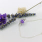Strandflieder Flieder Halskette silber silver Schmuck jewelry lila Glaskugel Geschenkidee lilac driedflowers Trockenblumen bracelet Naturschmuck