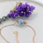 Vergissmeinnicht forgetmenot Rosé Roségold flowers Armband Schmuck jewelry Naturschmuck Geschenkidee Hochzeit Taufe filigran zart bracelet Glaskugel girly