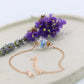 Vergissmeinnicht forgetmenot Rosé Roségold flowers Armband Schmuck jewelry Naturschmuck Geschenkidee Hochzeit Taufe filigran zart bracelet Glaskugel girly