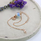 Vergissmeinnicht forgetmenot Rosé Roségold flowers Armband Schmuck jewelry Naturschmuck Geschenkidee Hochzeit Taufe filigran zart bracelet Glaskugel girly personalisiert Blättchen Buchstabe personalized