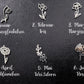 Plättchen Buchstabe Geburtsblumen personalisiert
