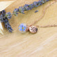 Vergissmeinnicht Name Datum Hochzeit Brautjungfer Geschenk Blumenkind Erinnerung Glaskugel Halskette Anhänger Schmuck personalisiert Muttertag Freundin Moment  Herz Roségold 