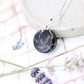 Pusteblumen Dandelion Naturschmuck silber schwarzer Grund dark elegant Epoxidharz Schmuck unique jewelry
