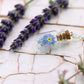 Vergissmeinnicht forgetmenot Halskette silber silver jewelry necklace Flasche Glas Schmuck Naturschmuck flowers elegant Geschenkidee Freundin Blumen Glasflasche Kork