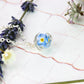 Vergissmeinnicht Anhänger Kette silber Geschenkidee gedankenwunder Flowers jewelry Halskette Glaskugel Naturschmuck necklace girly