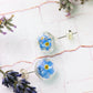 Vergissmeinnicht Ohrstecker Glaskugel 925silber Wunsch Schmuck forgetmenot Naturschmuck necklace silber silver jewelry Glaskugel earstuds elegant earrings Ohrringe