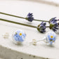 Vergissmeinnicht Ohrstecker Glaskugel 925silber Wunsch Schmuck forgetmenot Naturschmuck necklace silber silver jewelry Glaskugel earstuds elegant earrings Ohrringe