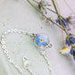 Vergissmeinnicht forgetmenot Armband zart filigran silber silver Schmuck girly jewelry Naturschmuck flower Geschenkidee Taufe Brautjungfer Hochzeit Glaskugel Glas