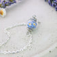 Vergissmeinnicht forgetmenot Armband zart filigran silber silver Schmuck girly jewelry Naturschmuck flower Geschenkidee Taufe Brautjungfer Hochzeit Glaskugel Glas