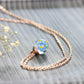 Vergissmeinnicht forgetmenot Epoxidharz Schmuck Halskette Rosé Roségold girly flower jewelry Naturschmuck Kugel