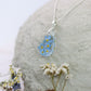 Tropfen Vergissmeinnicht Halskette Schmuck Epoxidharz Naturschmuck silber Blumen Flower jewelry