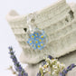 Vergissmeinnicht Rund Halskette Schmuck silber jewelry Epoxidharz Naturschmuck elegant girly
