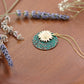 Sonnenblumen Halskette Taler Sunflower jewelry Schmuck stainlesssteel Edelstahl vintage elegant sunny necklace flower Blume flora