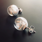 Pusteblume Dandelion Glaskugel Ohrringe Edelstahl stainlesssteel silver jewelry silber Schmuck earstuds Ohrstecker Naturschmuck Wunsch Wish Geschenkidee