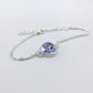 Vergissmeinnicht Armband silber Schmuck Epoxidharz Naturschmuck girly bracelet zart Taufe Geschenkidee Brautjungfer
