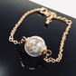 Pusteblume Dandelion Armband Gold Schmuck jewelry bracelet Brautjungfer Taufe Geschenkidee zart Naturschmuck girly Glaskugel