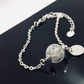 Pusteblume Dandelion Armband silber silver Schmuck bracelet personalisiert Blättchen Buchstabe personalized jewelry Naturschmuck Geschenkidee Taufe Hochzeit Brautjungfer Glaskugel