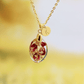 Rosenblüten oval Halskette Gold Schmuck Blattgold jewelry rosepetals personalisiert Blättchen Buchstabe personalized rose petals Epoxidharz