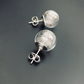 Pusteblume Dandelion Glaskugel Ohrringe Edelstahl stainlesssteel silver jewelry silber Schmuck earstuds Ohrstecker Naturschmuck Wunsch Wish Geschenkidee