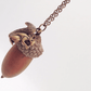 Eichhörnchen Nuss Halskette Bronze Schmuck Herbst Autumn Squirrel Hazelnut Eichel Naturschmuck Animal Charm Anhänger sweet necklace nature jewelry