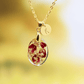 Rosenblüten oval Halskette Gold Schmuck Blattgold jewelry rosepetals personalisiert Blättchen Buchstabe personalized rose petals Epoxidharz