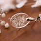 Pusteblume Dandelion Zwillingsherz Halskette silber gold Naturschmuck Unique zwei Herzen Epoxidharz Schmuck