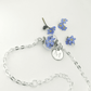 Vergissmeinnicht Armband Glaskugel Schmuck silber silver bracelet jewelry Naturschmuck Gravur personalisisert Buchstabe Charm Anhänger Geschenkidee Taufe Hochzeit personalized