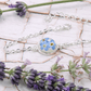 Vergissmeinnicht Armband Naturschmuck girly silber Schmuck jewelry zart Geschenkidee Taufe Brautjungfer Blume Epoxidharz bracelet