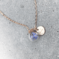 Vergissmeinnicht Glaskugel rosé roségold Halskette necklace forgetmenot Gravur Blättchen Buchstabe personalisiert personalized Schmuck jewelry Naturschmuck Geschenkidee girly