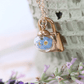 Vergissmeinnicht Halskette Schloss Glaskugel Schmuck Liebesschloss Locket flowers jewelry roségold Naturschmuck rosé