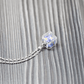 Vergissmeinnicht forgetmenot Glaswürfel Glas Würfel flowers jewelry Schmuck silber silver Halskette cube Naturschmuck Geschenkidee Freundin girly Blumen necklace