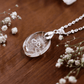 Pusteblume Dandelion Zwillingsherz Halskette silber gold Naturschmuck Unique zwei Herzen Epoxidharz Schmuck